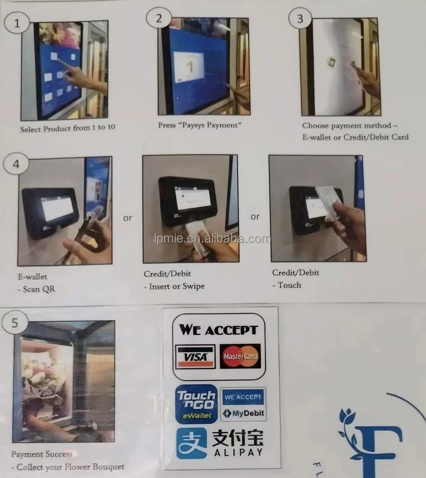 Fresh Flower Vending Machine for Sale - 24 Hours Florist Combo with CE ...