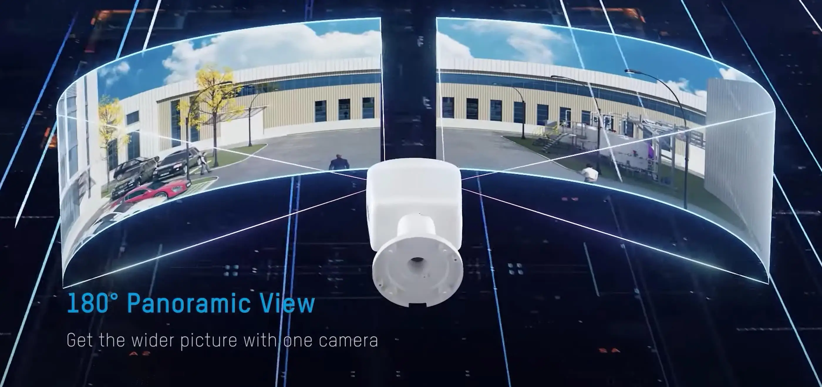 4K 8MP 180 Degree IP66 Human Body Detection Dual Lens Dual Light Two-way  Audio CCTV Security Bullet IP Network Panoramic Camera