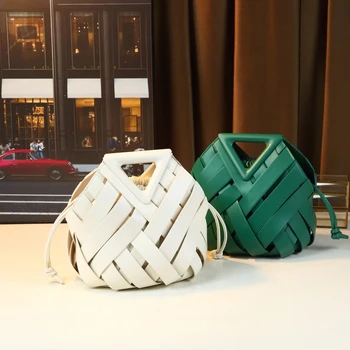 Fashion Woven Inverted Triangular Lucky Bag Small Handbag Mother and Child