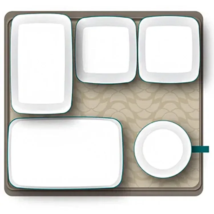 Economy Class Tray Set-up Inflight Rotables Inflight Tablewares Airline Cabin Meal Rectangle Serving Tray Set