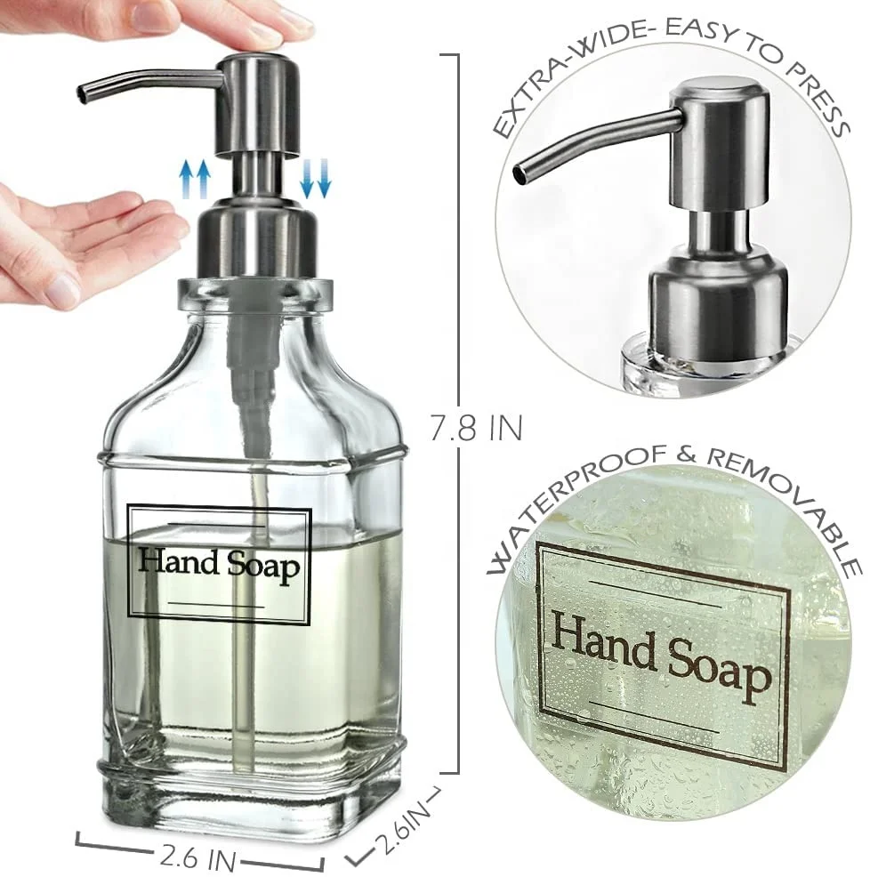 Antique Design Soap Dispenser With Rust Proof 304 Stainless Steel Pump Bathroom Soap Dispenser Bottle
