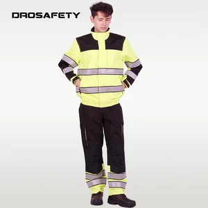 Uniform Oil Field Welding Mining Fireproof Reflective Hi Vis Jacket Pants Safety Suits Work Clothes