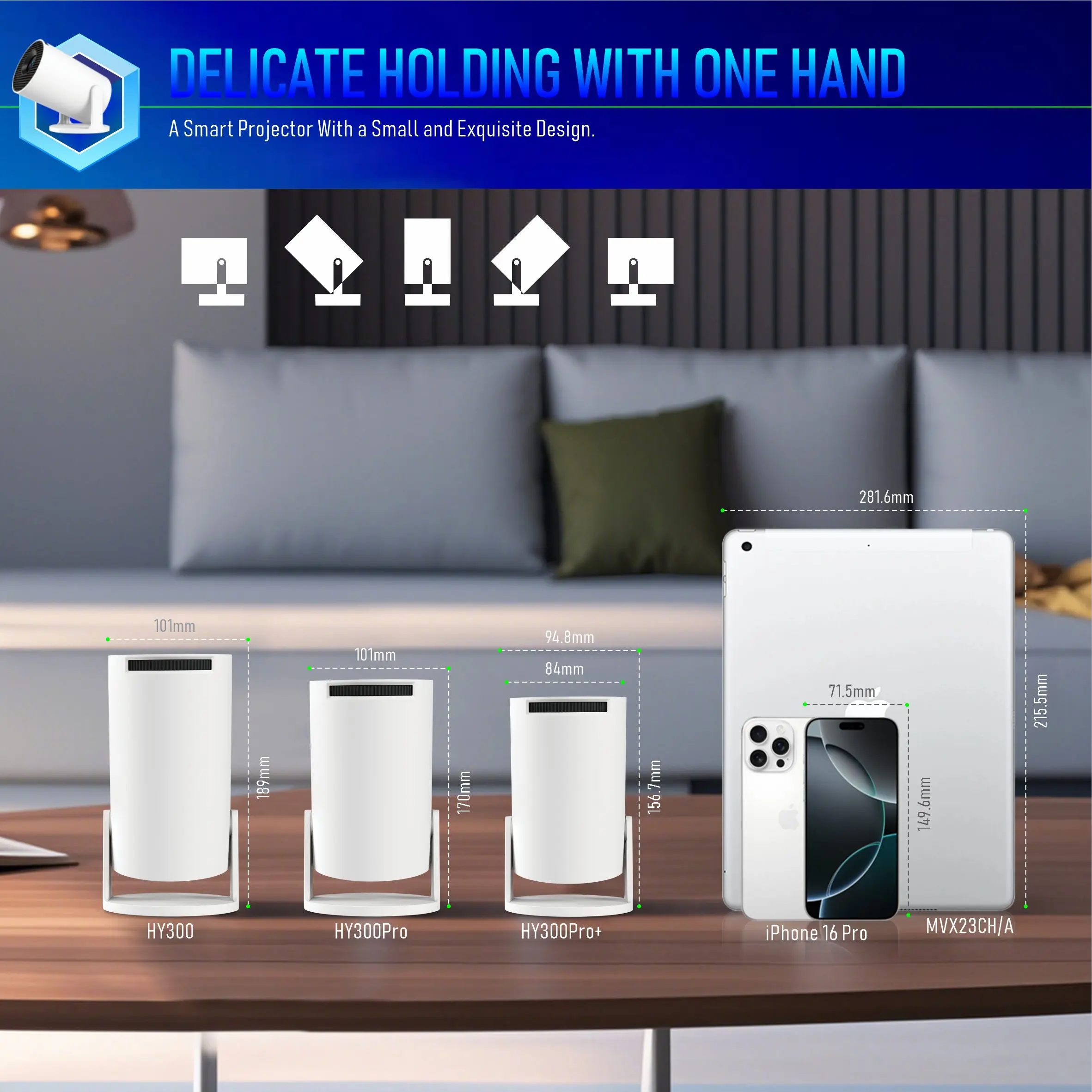 【未使用品】Smart Android Cinema Projector Smart Android Projector Android 10.0 System 5G WiFi