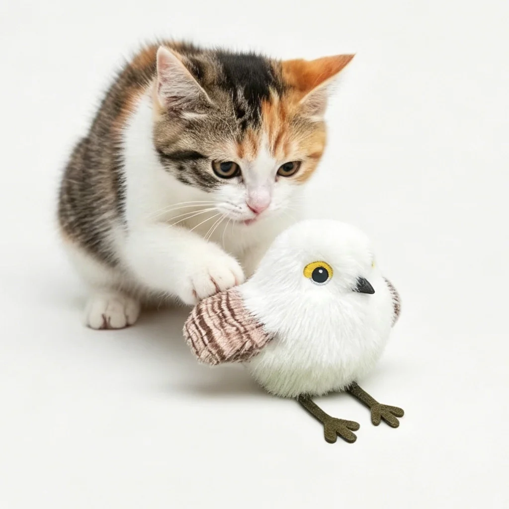 Automatic Interactive Bird Simulation Cat Toy With Sounding Realistic Chirping Flying Pet Exercise Boredom Relief New Factory_voghion.com