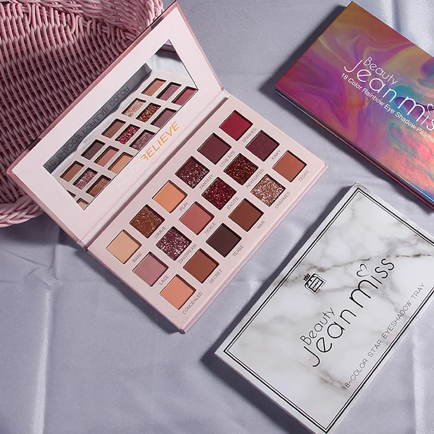 
 Матовые тени для век Tiktok, 18 цветов, в стиле пустыни, розы, с дисковыми бусинами, для макияжа, одинаковые европейские и американские тени для век  