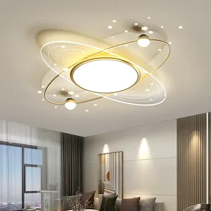 JACKSUN Nordic Modern LED Ceiling Light for Master Bedroom Luxury Romantic Star Projection Simple Living Room Headlight