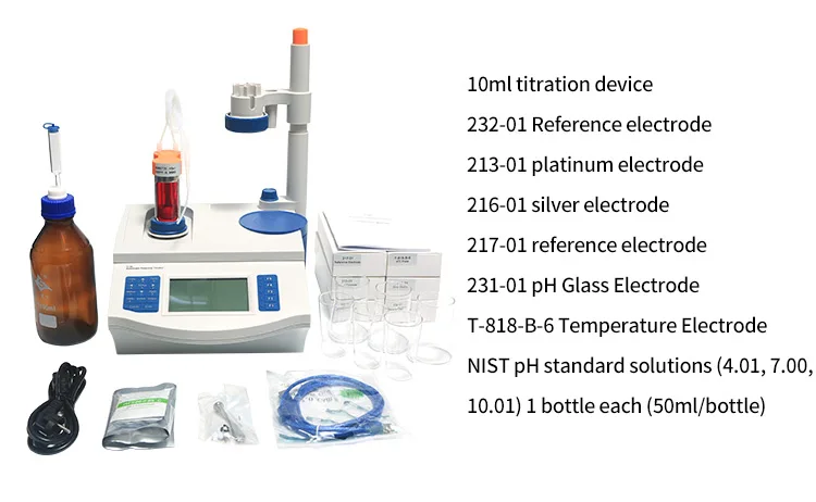 CHINCAN Ti-40 Laboratory Digital Automatic Potentiometric Titrator Potential Titrator Burette 10ml 20ml