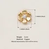 Gold plated  lucky flower-single accessory