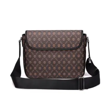 Unisex Luxury Small Crossbody Sling Bag Minimalist Bohemian Aligned Grain Leather Autumn Letter Decoration Custom Logo Open