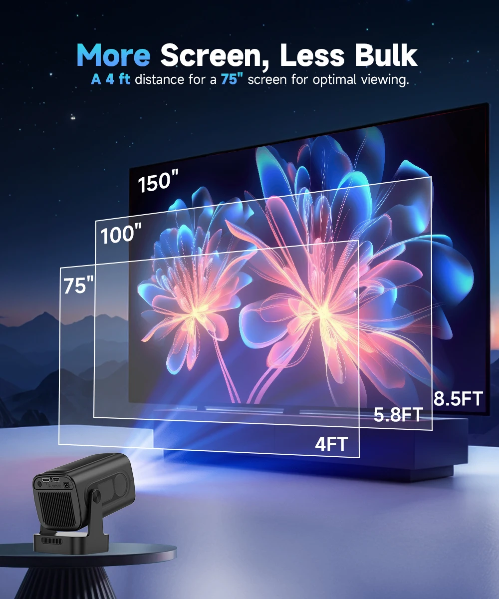 EU倉庫 低MOQ HY310プロジェクター オートフォーカス 1080P 4K LED