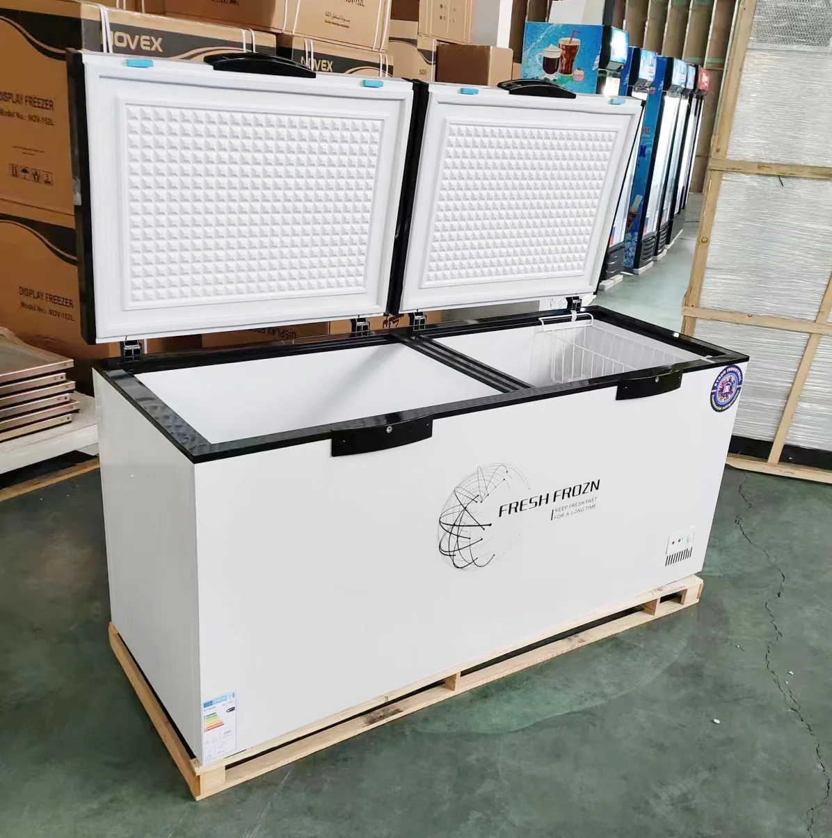 Chest Freezer Double Compressor 4 Door Chest Freezer