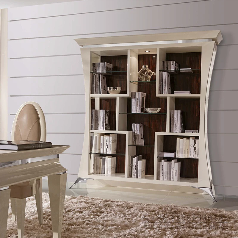 Classical showcase with Four Doors Luxury Style Wine Glass Display Cabinet