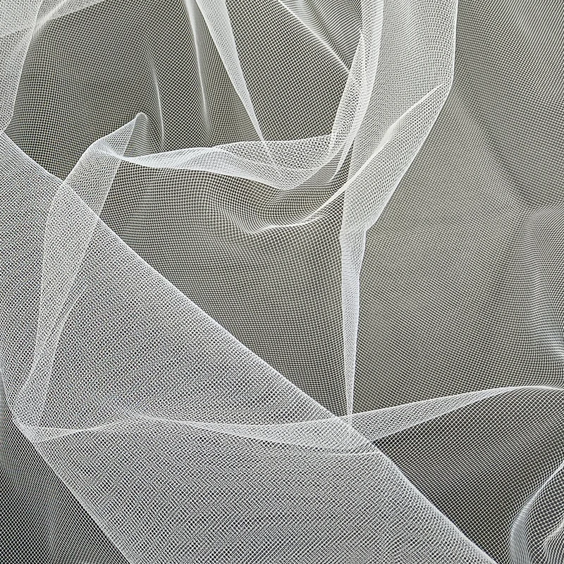 Tulle net fabric nylon bleached 100%