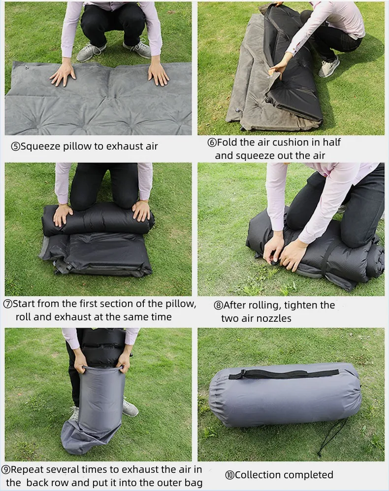 Portable Travel Adult Folding Ultralight Double Grounding Mat Sleep