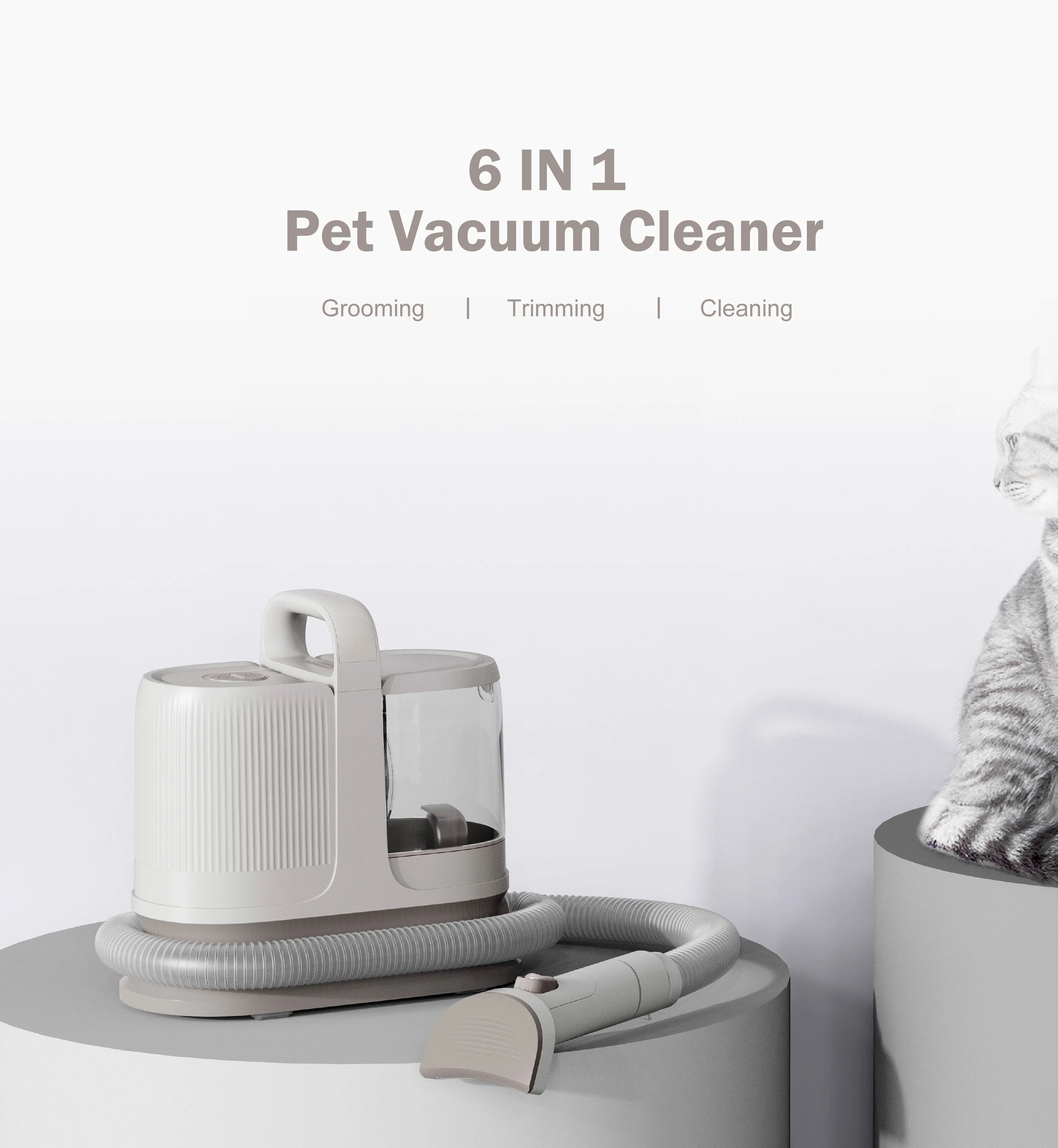 Pet Vacuum Cleaner Electric Clipper Slicker Deshedding Cleaning Dog And