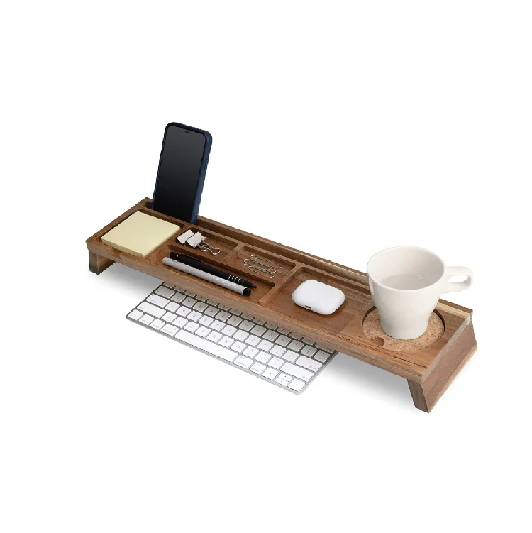 Настольный органайзер из натурального дерева для рабочего стола