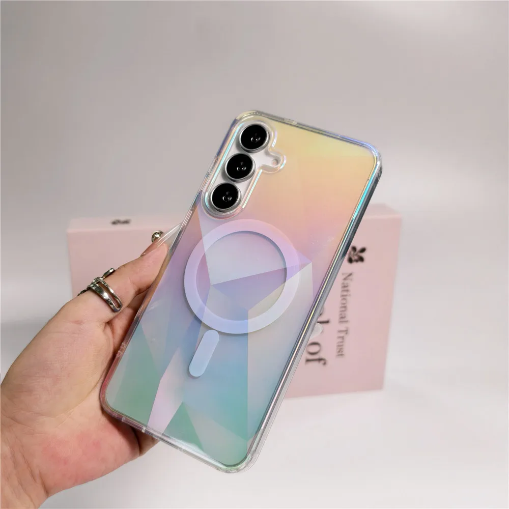 For Samsung S26 New Gradient Magnetic Phone Case IMD TPU PC Protective Phone Case Cover for Samsung Galaxy S26 Plus Ultra