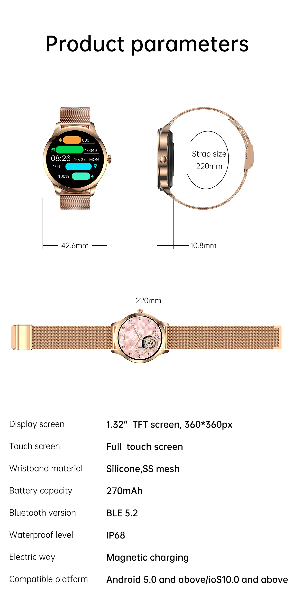 2024 Best Selling Products in Stock LW92 Smartwatch Waterproof Sport Smart Watch For women Touch Screen 1.32 inch Alibaba