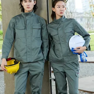 Wholesale CVC Anti-static Environment Labor Protection Uniforms Construction Corporate Workwear