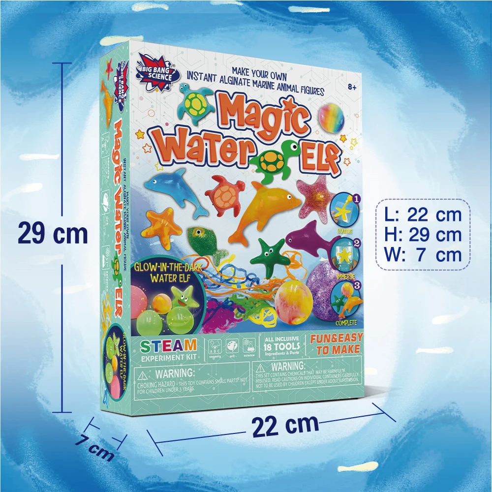 Magic Water Elf :5-Color Science Toys DIY Crystal Hands-on Creation Experiment  Education Science Toys for Boys and Girls
