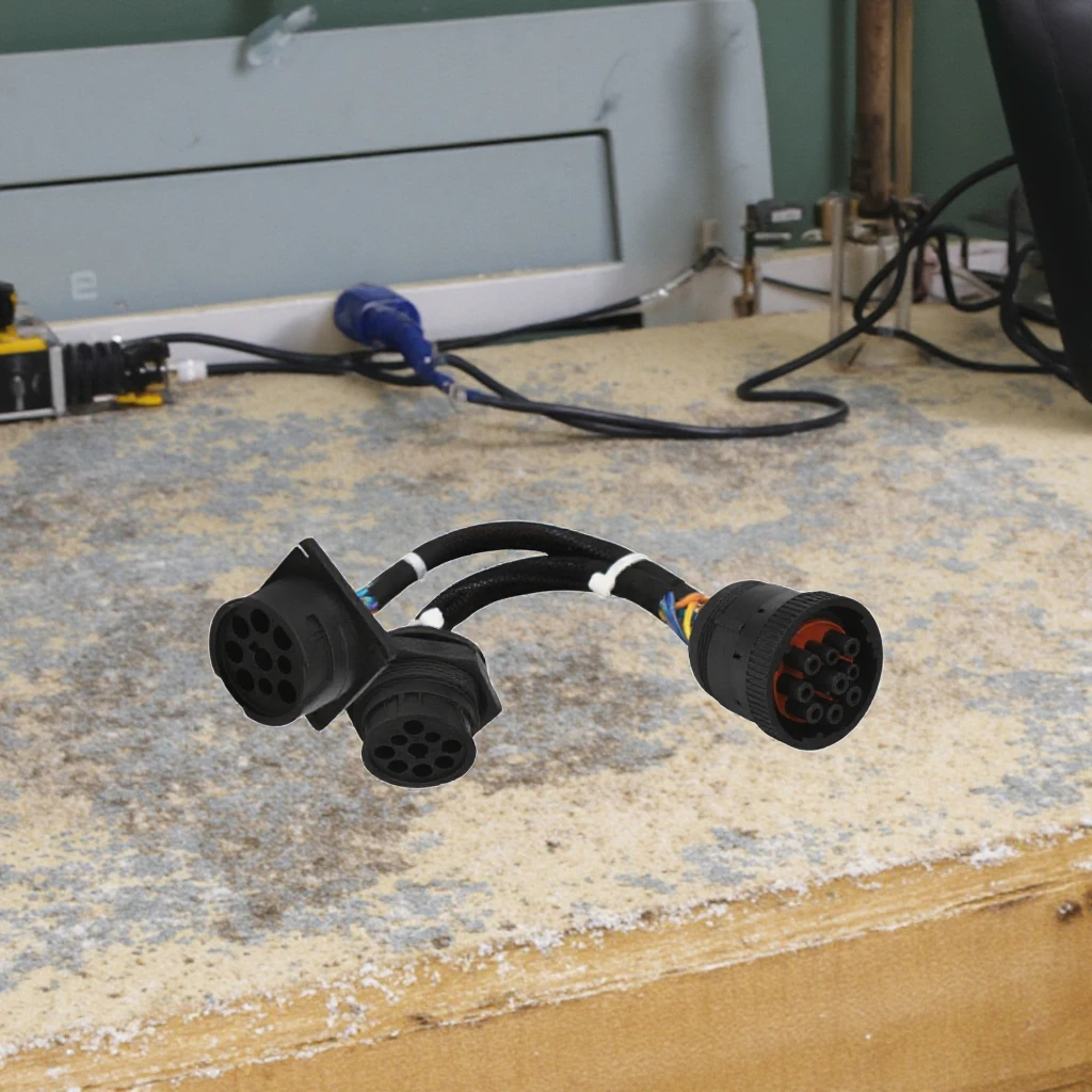 Custom 9-Pin J1939 Male Female Connector 15cm PVC Insulated Y Cable Harness Diagnostic Tools for Truck