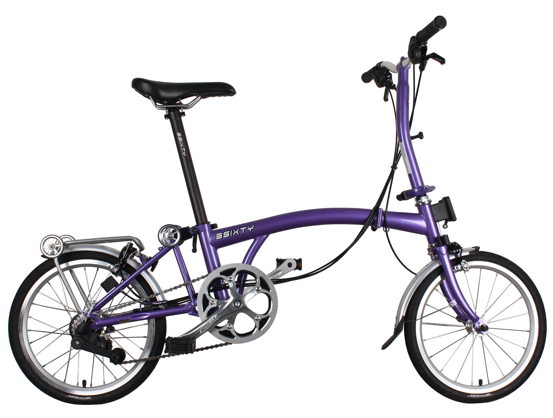 3SIXTY 16 Inch Folding Bike Internal Speeds Steel Frame Three Inner and  Two Outer Speeds Mini Folding Bicycle Tri-fold Bike