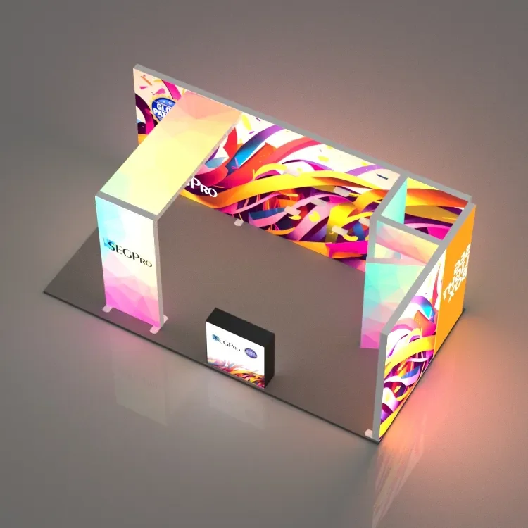 20ft Led Leuchtkasten Messestand Anzeige Portabler Aluminium Beleuchteter Ausstellungswandständer Leuchtkasten