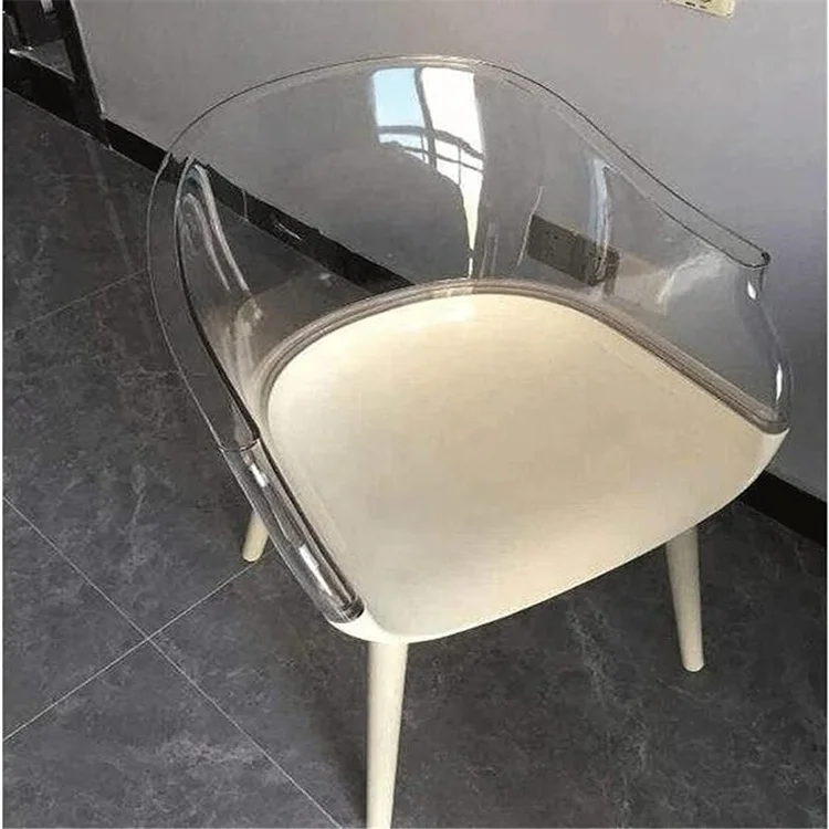 Nordic Creative Acrylic Transparent Chair Transparent Home Dining Room Chair Makeup Back Chair for Painful Living Room Bedroom