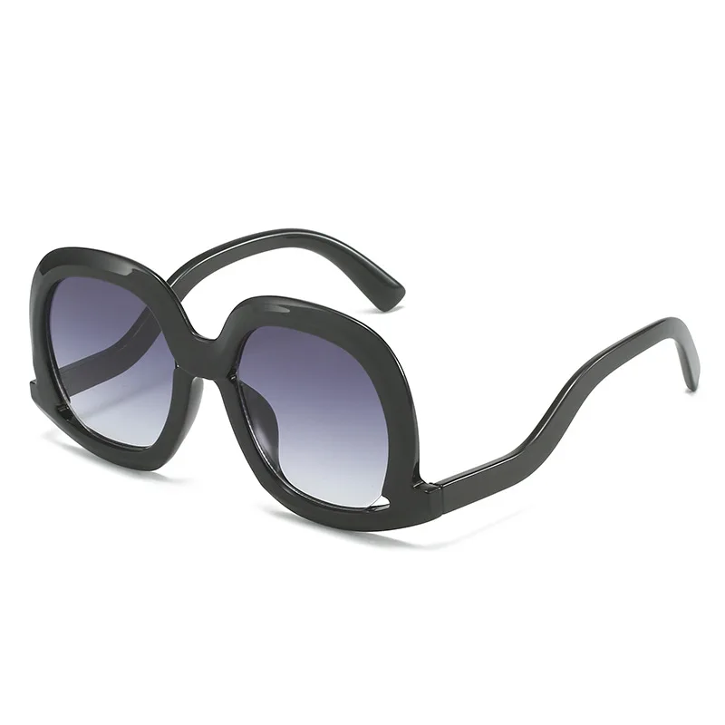 Unique Bent Leg Square Cat Eye Gafas de sol Mujer 2024 Nueva marca