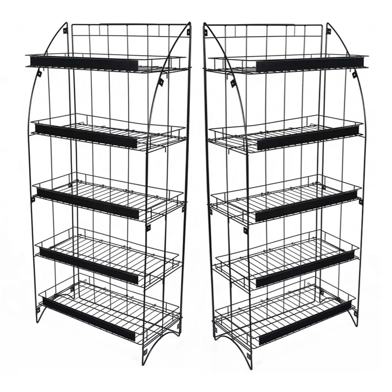 Potato Chips Pretzels Nuts Bread Bakery Floor Multi-Purpose Retailers Consumer Goods Display Rack Metal Shop Shelves