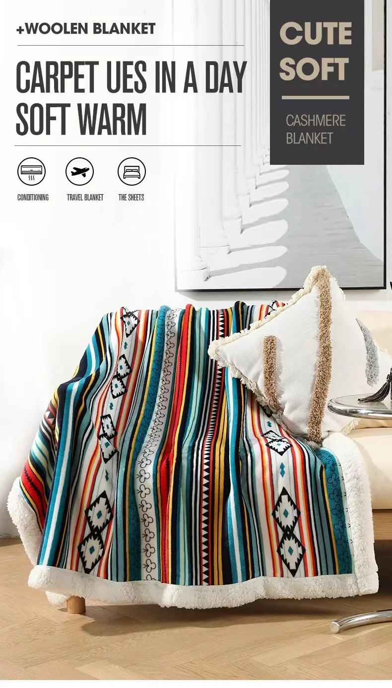 Hot Sale Fur Blanket Flannel Fleece Native American Blankets Wholesale