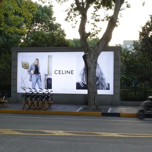 Custom Freestanding Outdoor Advertising LED Light Box Single-Sided Aluminum Hanging Rectangular
