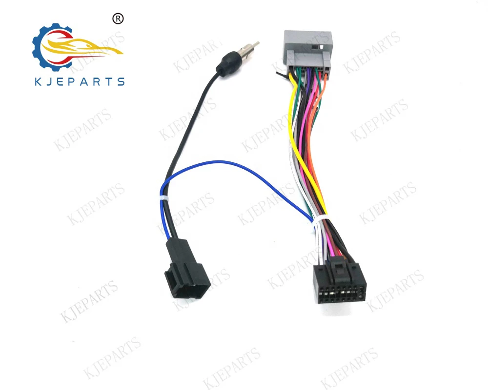 Car 24 Pin Complete Wiring Harness Connector With Antenna For Hondas