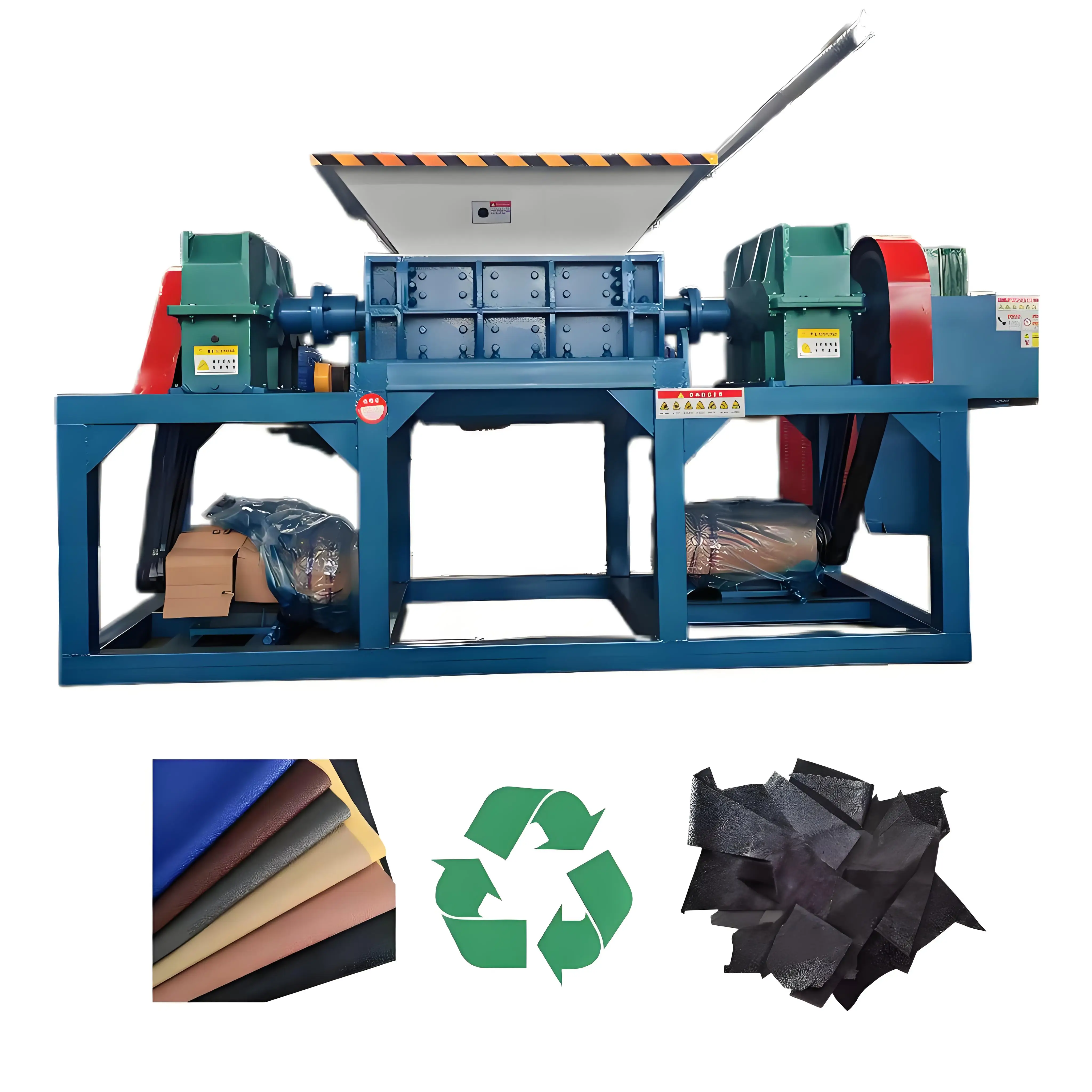 Farm Multi-function Industrial Paper Shredder Tobacco Leaf Shredder Machine  Double Shaft Shredder Machine