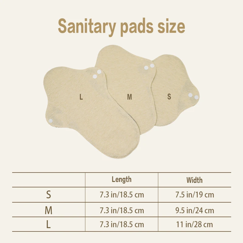 Odm&oem Service Reusable Sanitary Pads With Wet Bags Set Washable Women