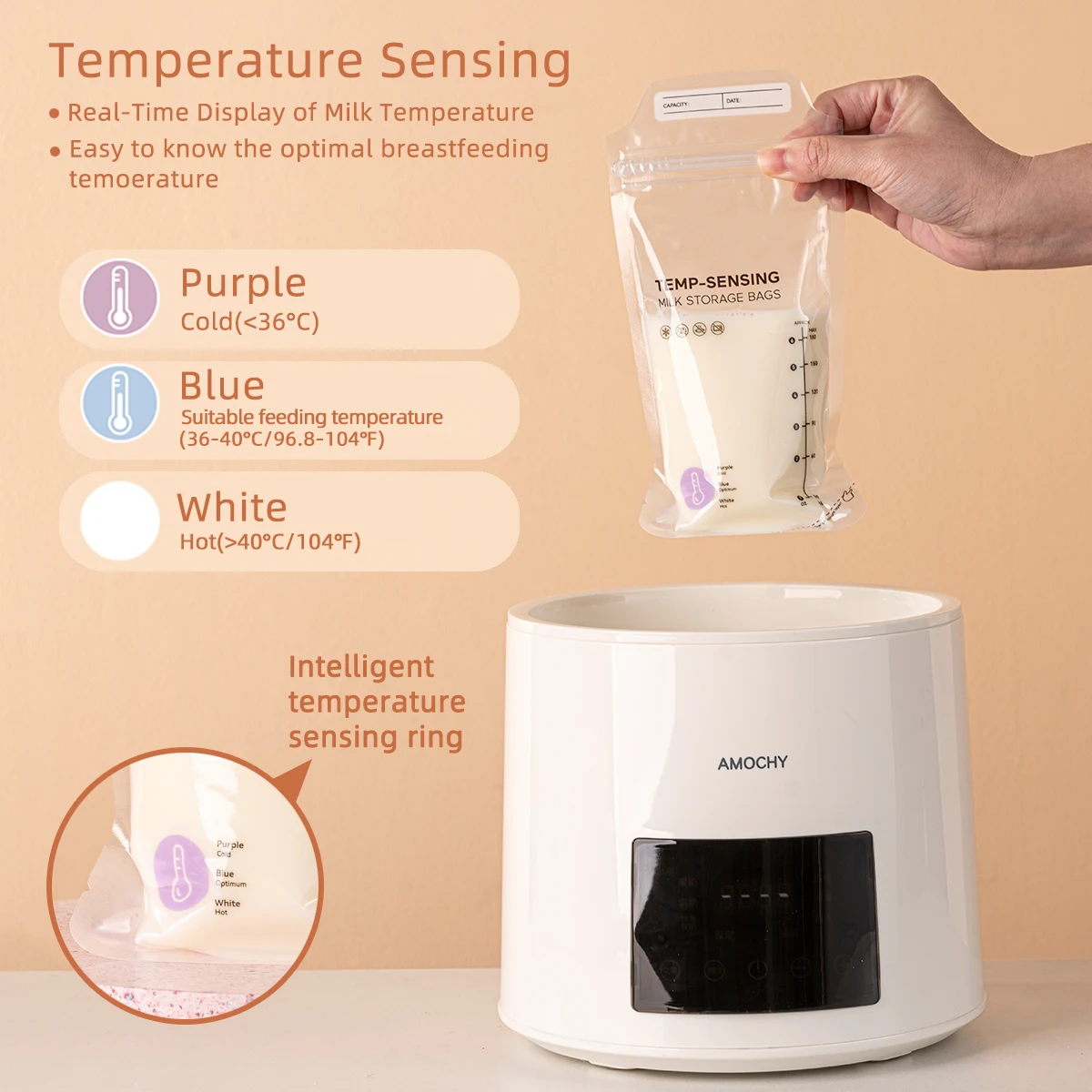 Pour Design Custom Label OEM Sevice Double Ziplock Breastmilk Storage Bag with Color Box Package  Breast Milk Storage Bag