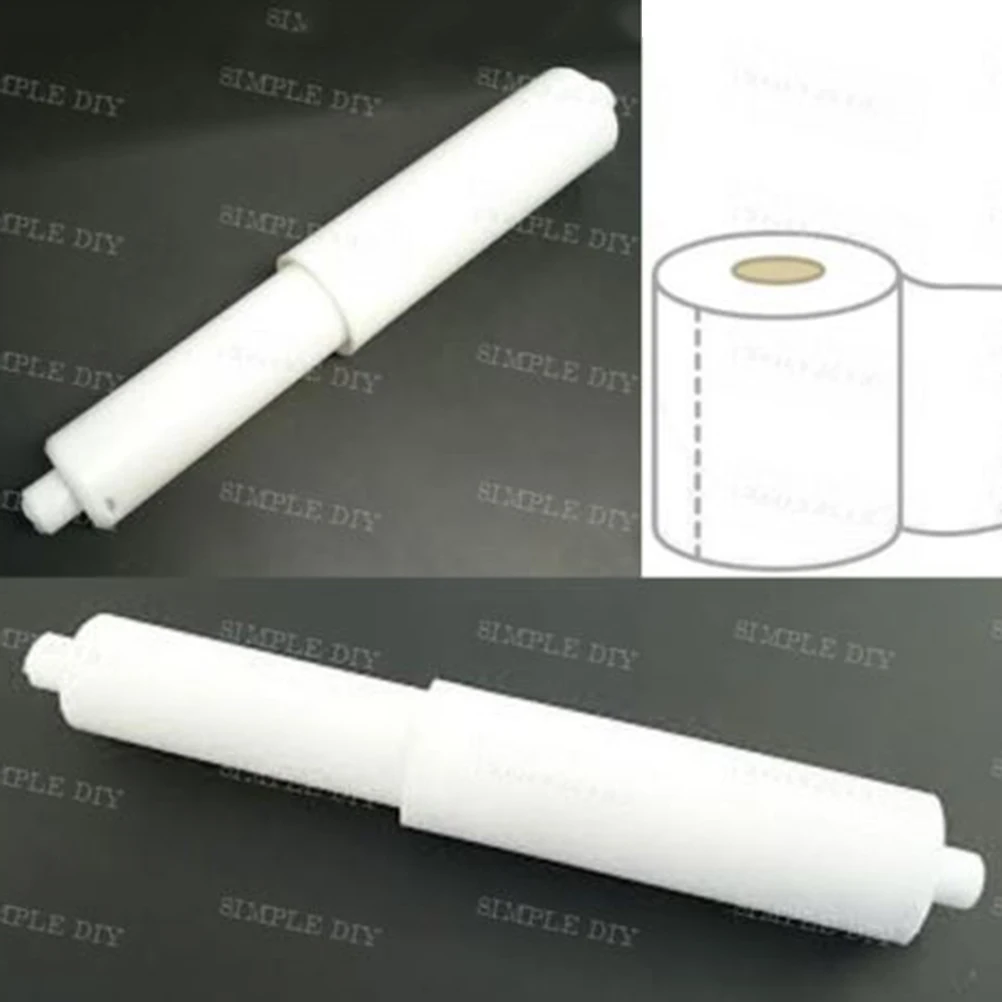 Porte-rouleaux de papier toilette de rechange plastique blanc à ressorts Roller