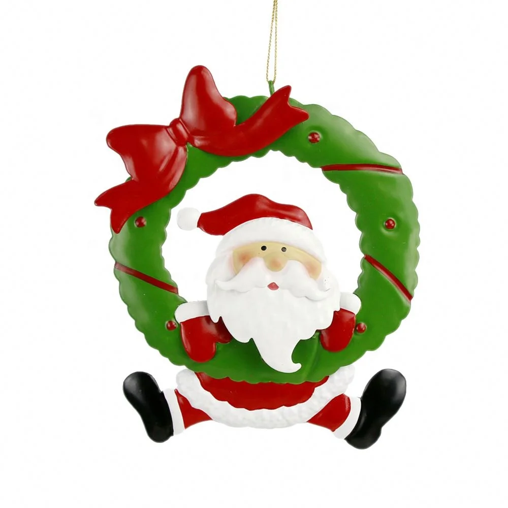 Handmade Metal Hanging Santa Claus Snowman