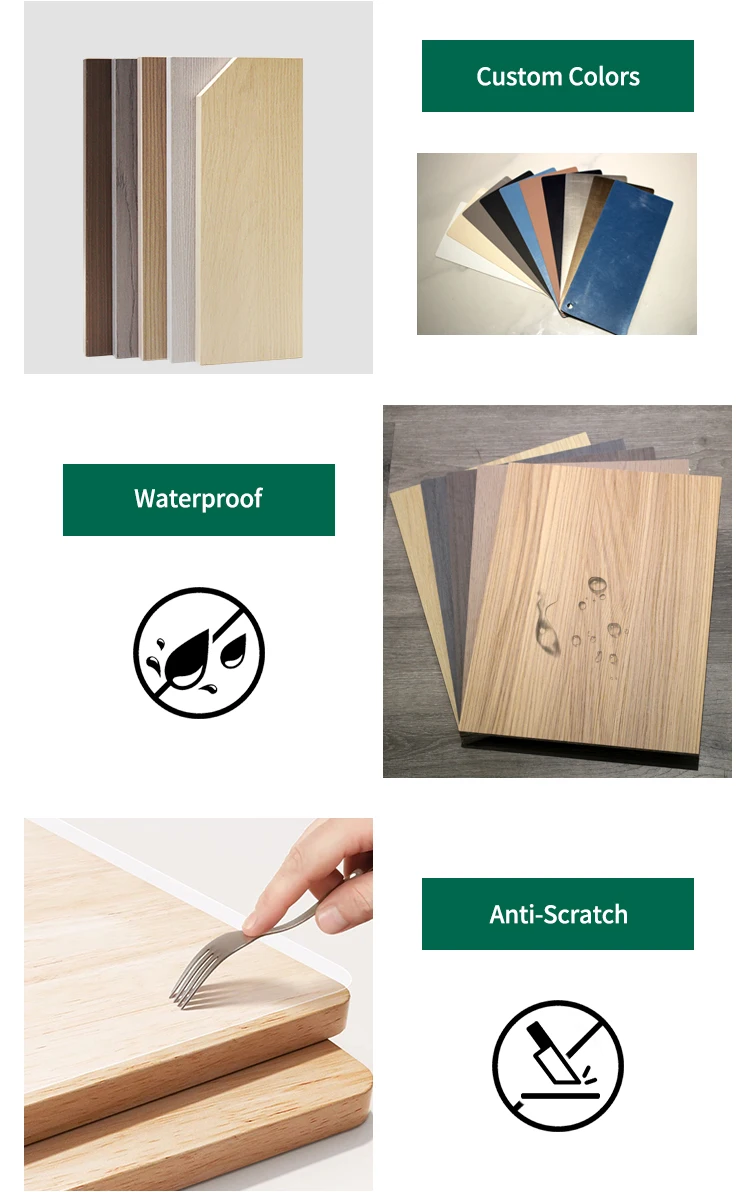 Customized Production Color Thickness Size E0 E1 Veneer Melamine Particleboard Wardrobe Cheap Particleboard details