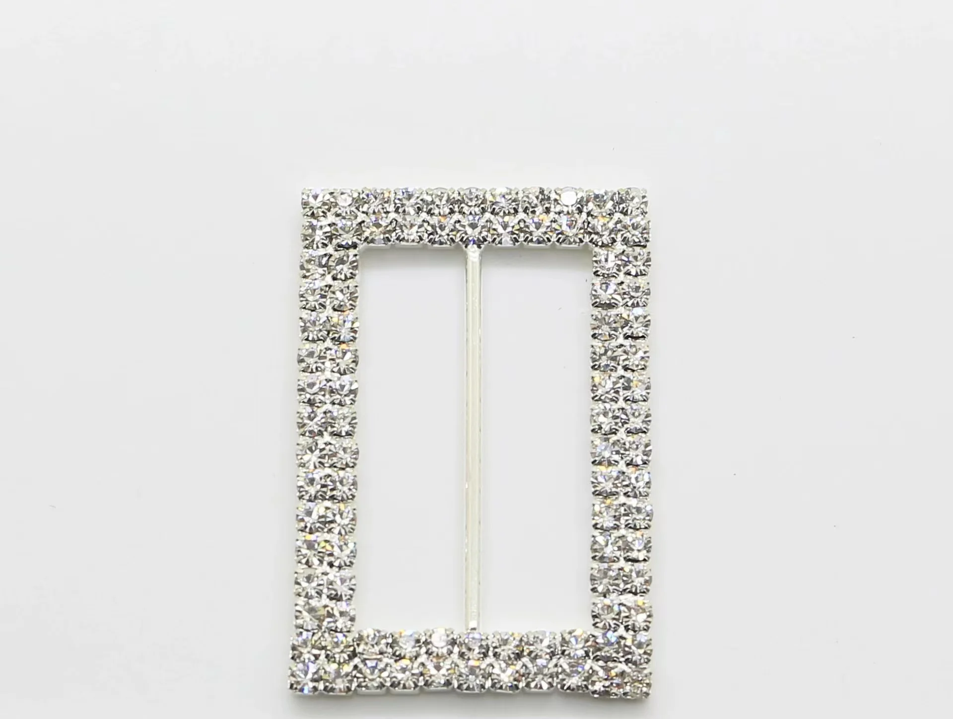 Metal Rhinestone Wedding Rectangle Buckle Jewelry Decoration For Party ...