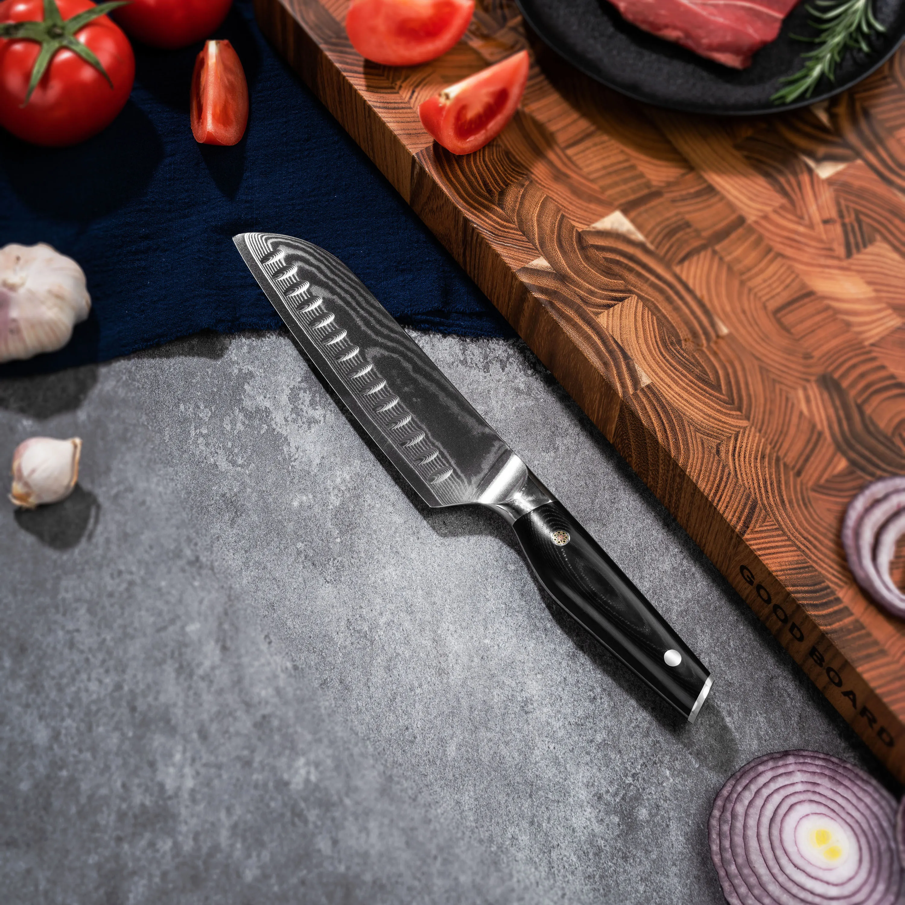 JJ 67-Layer VG10 Damascus Stainless Steel Japanese Chef Knife Set 8-Inch Kitchen Knives for Cutting Meat Metal Material