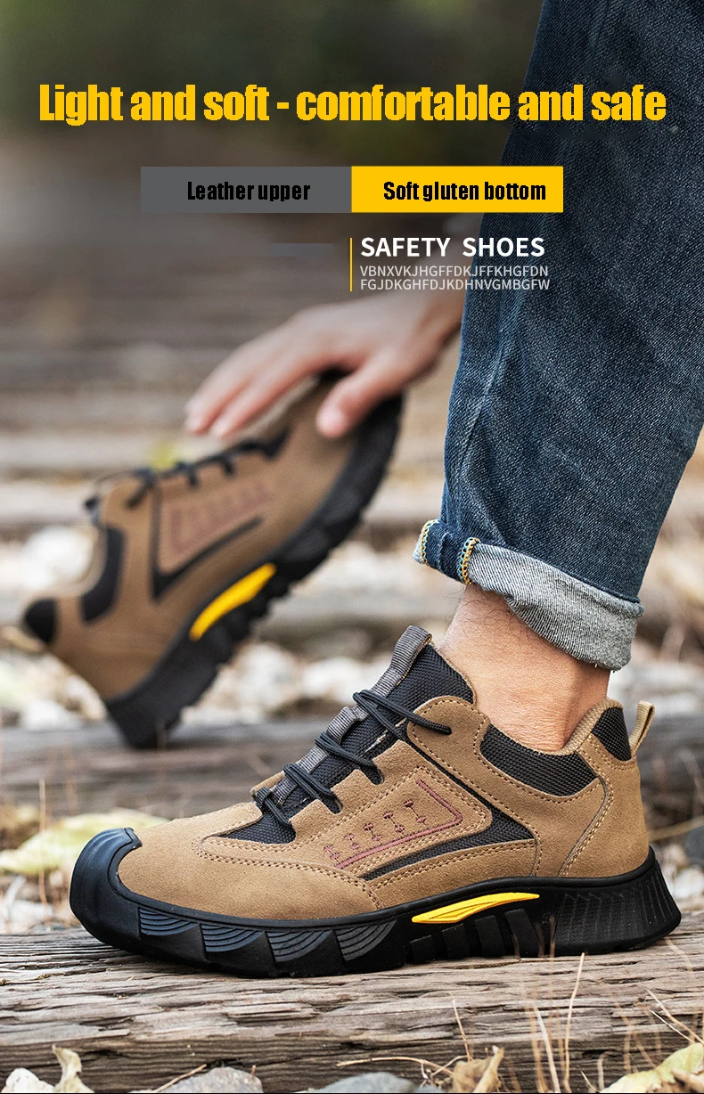 High Quality Antipuncture Safety Shoes Men Antislip Industrial Safety