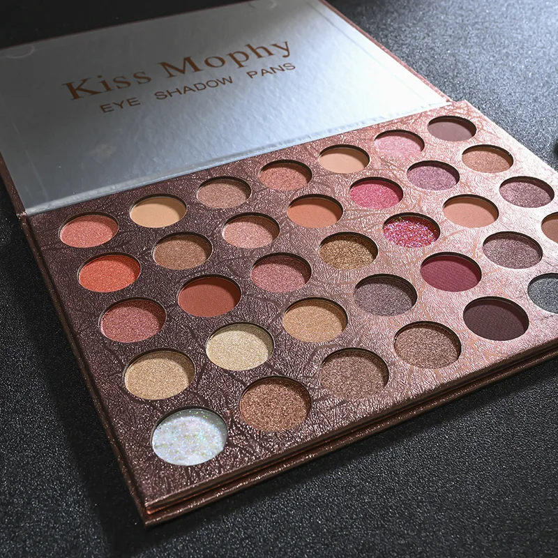 
 OEM Wholesale 35 Color Mashed Potato Eye Shadow Shimmer Glitter Pigmented Private Label Eyeshadow Palette Can be customized  