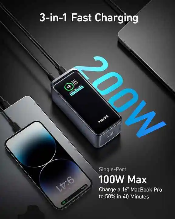 Anker Prime 20K Power Bank - High Capacity Portable Charger