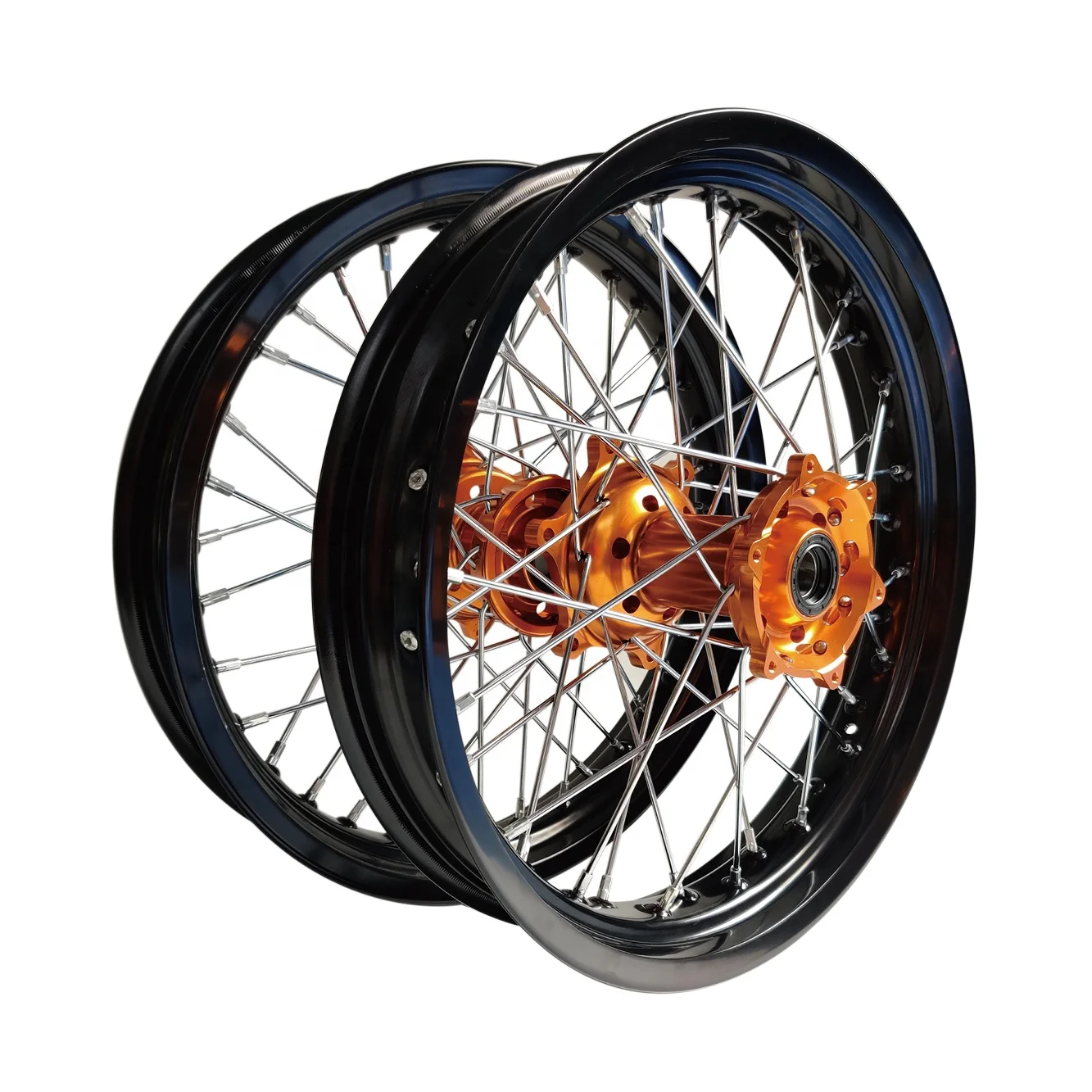 Customized 2.50-17 and 3.00x17 Inch Motorcycle Alloy Spoked Wheels New Complete Billet Hub with SX250 Made of Aluminum Alloy