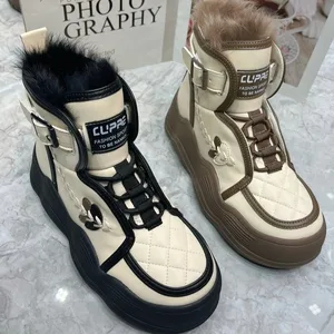 Custom Designer Winter Shoes Women Snow Boots 2023 Wholesale Fleece Snow Boots for Girls Fashion Fur Boots