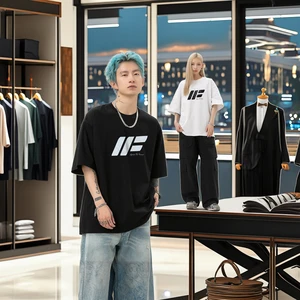 Dragon Blank O-Neck Short Sleeve Digital Printed Eco-friendly BSLN Brand Men's Women's Pure Cotton Casual Loose Fit 180g Letter