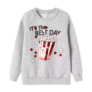 Customizable Spring New Design Popcorn Sequined Boys Hoodies Sweatshirts Casual Kids Clothing