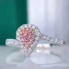 Ring Diamond Gold Gold SGARIT Brand Luxury Royal Wedding Engagement Ring Diamond Jewelry 18k Gold 0.1ct Genuine Natural Pink Diamond Ring For Women