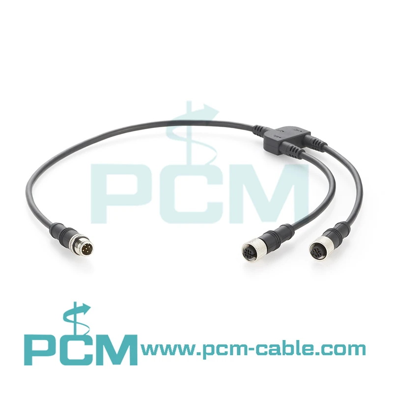 M12 Cable Assembly, 5 Position, Sensor/Actuator, Code A, M12 Plug, M12 Socket, Double Ended, TPU supplier